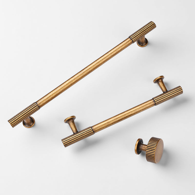 Antique Brass Cabinet Bar Pulls Vintage Drawer Handles